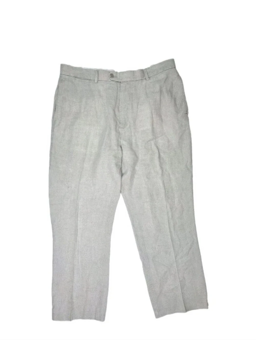 Daniel Cremieux Collection Linen Flat Front Pants Size 38x32 Beige Old Money